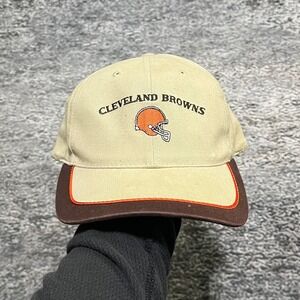 Vintage Cleveland Browns Hat Adjustable NFL Annco 90s Tan Adjustable Cap
